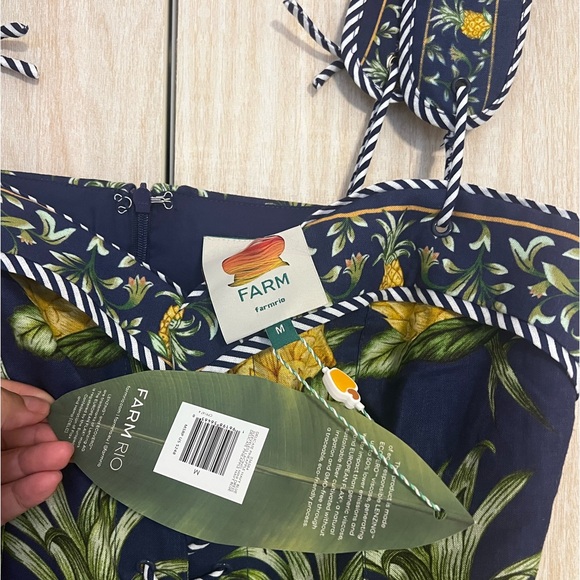 🍍NWT FARM Rio Pineapple Linen Dress - Picture 4 of 4
